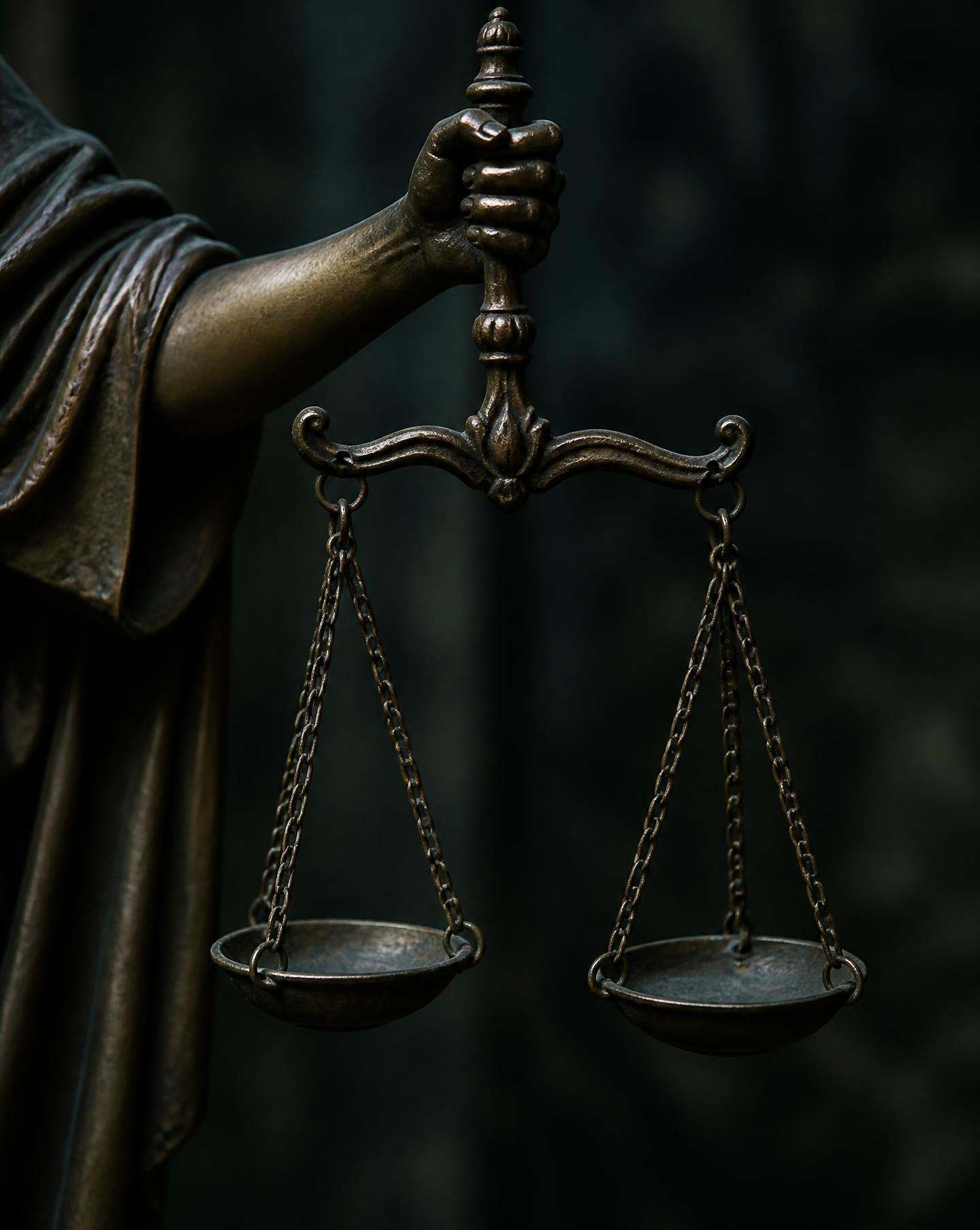 Balança da Justiça em detalhe